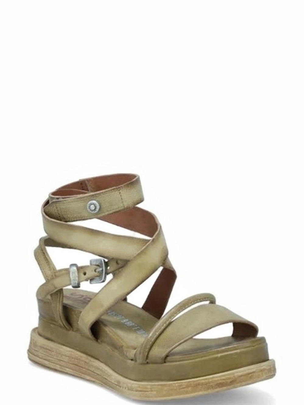Asportuguesas Coly Platform Slide Sandal Green Wedges